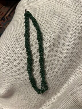 Green Beaded Twist Necklace - Women Jewelry